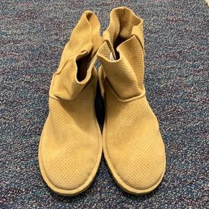 Beige/Tan UGG booties, size 10.
